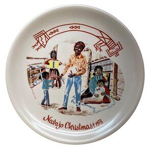 Kay Mallek 1978 Navajo Christmas Limited Edition 8th Issue Plate 10 1/4”